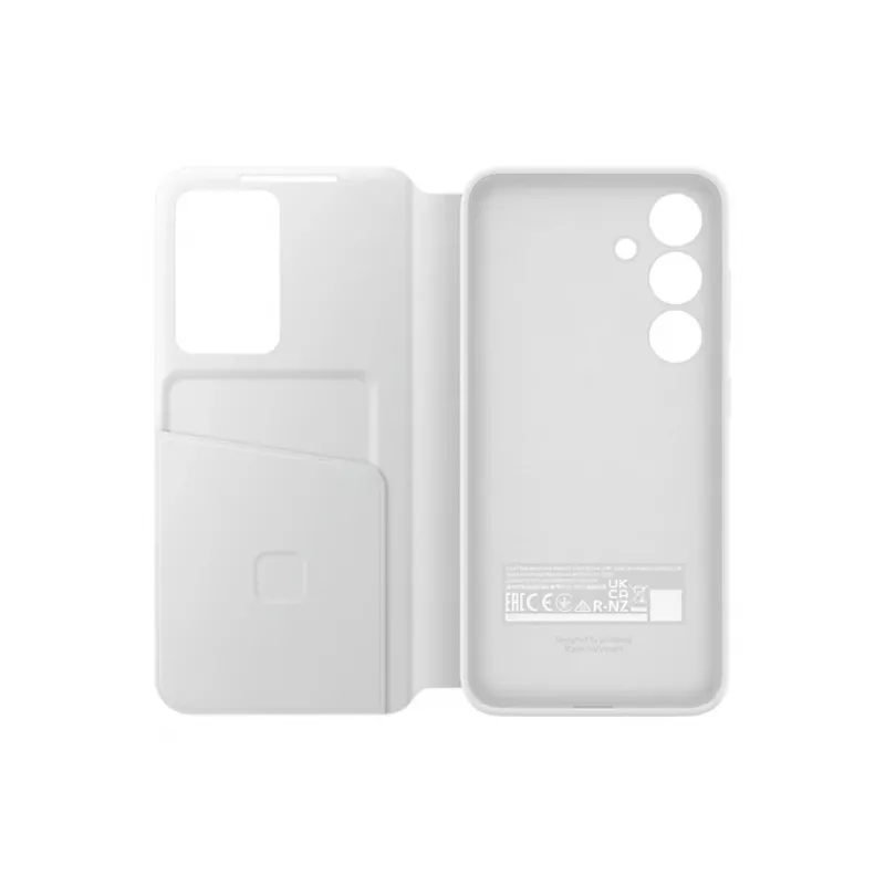 Maciņa maciņš Samsung Galaxy S24 balts 6,2 collas 1 kartes kabatiņa
