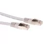 ACT pelēks 1 metra LSZH SFTP CAT6 komutācijas kabelis ar RJ45 savienotājiem