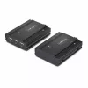 StarTech.com DisplayPort KVM pagarinātājs pa optisko šķiedru, 4K 60Hz, konsoles pagarinātāja komplekts, līdz 984 pēdām/300 m (daudzrežīmu) ar iepriekš uzstādītiem SFP+ moduļiem, 3x USB HID