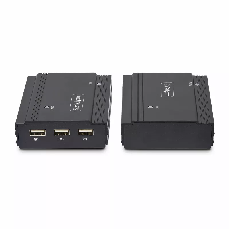 StarTech.com DisplayPort KVM pagarinātājs pa optisko šķiedru, 4K 60Hz, konsoles pagarinātāja komplekts, līdz 984 pēdām/300 m (daudzrežīmu) ar iepriekš uzstādītiem SFP+ moduļiem, 3x USB HID