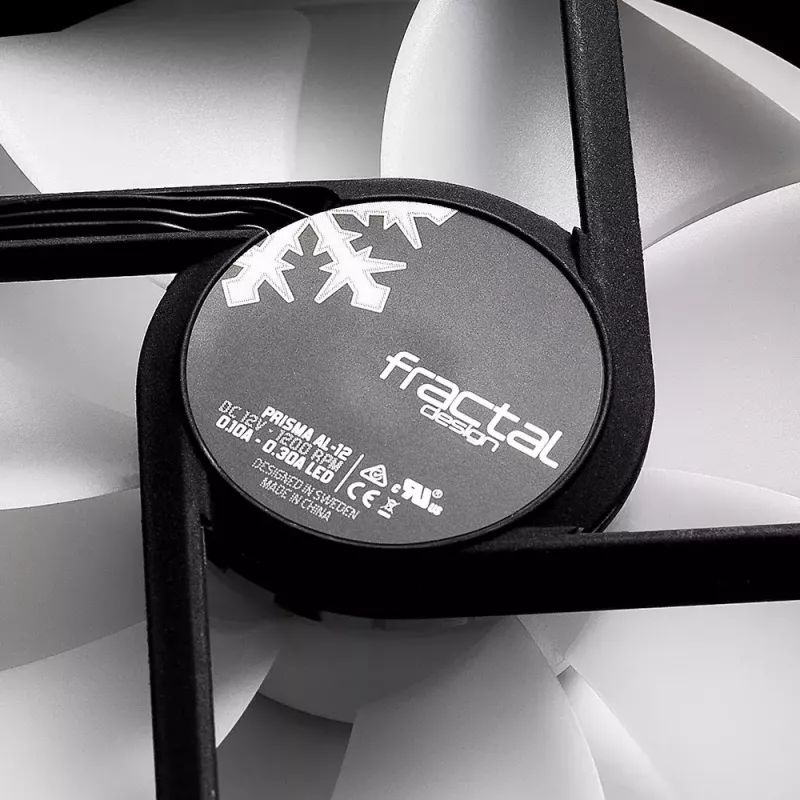 Ventilators Fractal Design Prisma AL-12 12 cm Melns Balts