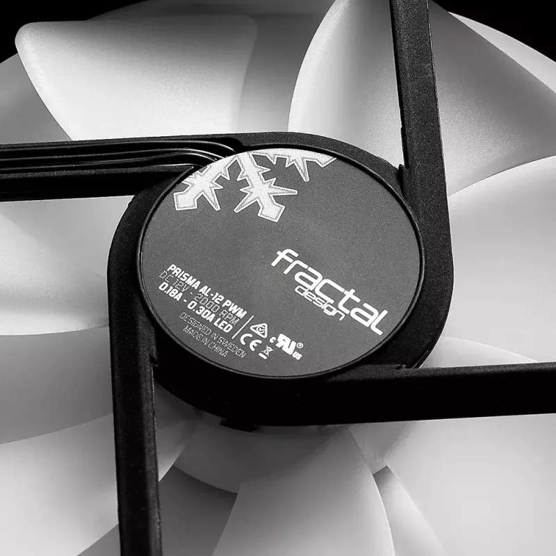 Ventilators Fractal Design Prisma AL-12 12 cm Melns Balts