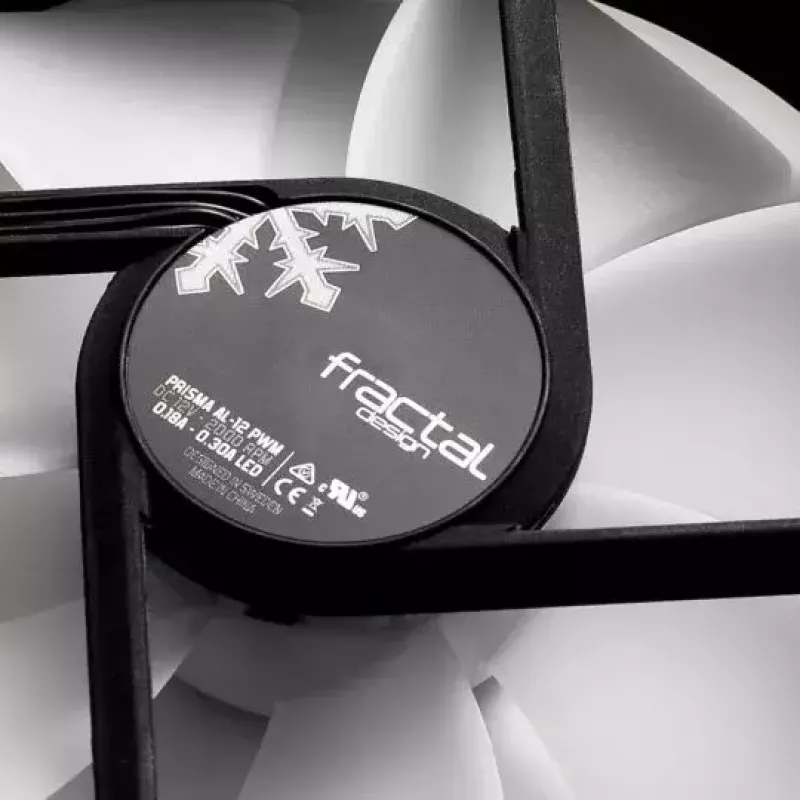 Ventilators Fractal Design Prisma AL-12 12 cm Melns Balts