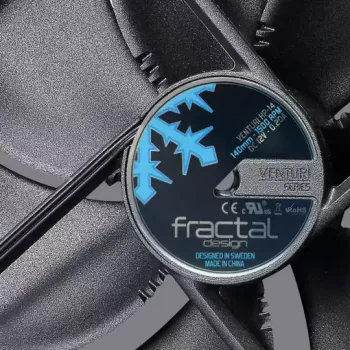 14 cm datora korpusa ventilators Fractal Design Venturi HF-14 — 140 mm, 1200 apgr./min, 118,2 cfm, FDB, 12 V, 25 mm biezums
