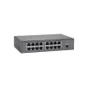 LevelOne 16 portu ātrais Ethernet PoE slēdzis, 90W, Fast Ethernet (10/100), pilnais duplekss, Power over Ethernet (PoE), piestiprināms pie sienas