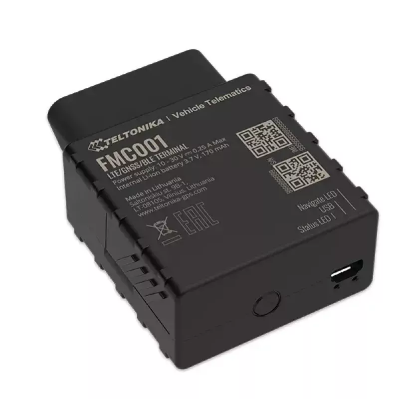 GPS izsekotājs Teltonika FMC001 Car Melns 53g