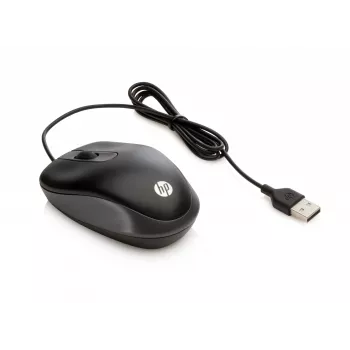 HP USB Travel pele, piemērota abām rokām, optiskā, USB Type-A, 1000 DPI, melna