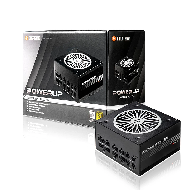 Chieftec PowerUp Chieftronic barošanas bloks 550 W 20+4 pin ATX ATX Melns