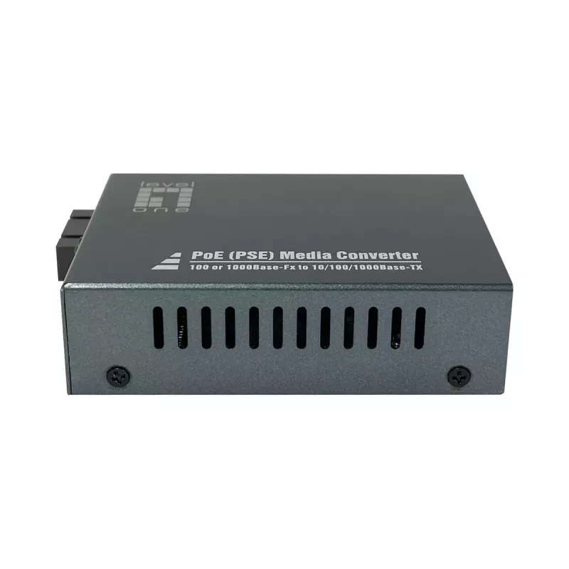 LevelOne RJ45 uz SC Gigabitu mediju pārveidotājs, PoE PSE, vienmoda šķiedra, 20 km