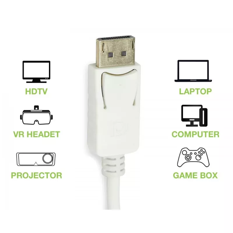 Techly IADAP DP-HDMIFP video kabeļa adapteris 0,2 m DisplayPort HDMI Balts