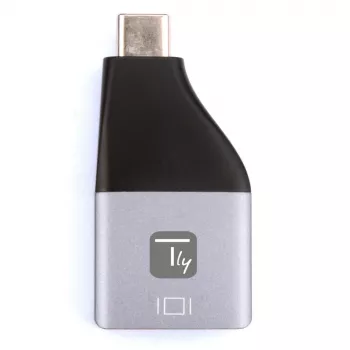 Techly IADAP USBC-DP4K USB grafikas adapteris 3840 x 2160 pikseļi Melns, Sudrabains
