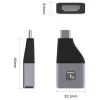 Techly IADAP USBC-HDMI4K USB grafiskais adapteris 4096 x 2160 pikseļi Melna, Sudraba