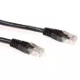 ACT melns 2 metru U/UTP CAT6 komutācijas kabelis ar RJ45 savienotājiem