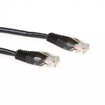 ACT melns 7 metru U/UTP CAT6 komutācijas kabelis ar RJ45 savienotājiem