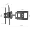 Techly ICA-PLB 148L TV kronšteins/statīvs 165,1 cm (65 collas) Melns