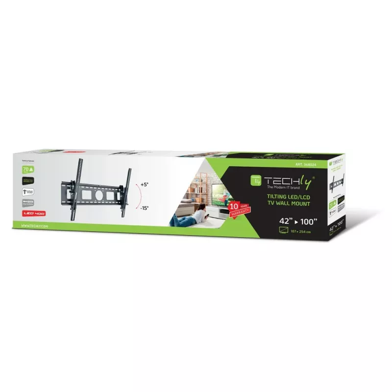 Techly ICA-PLB 622 2.54 m (100 collas) melns