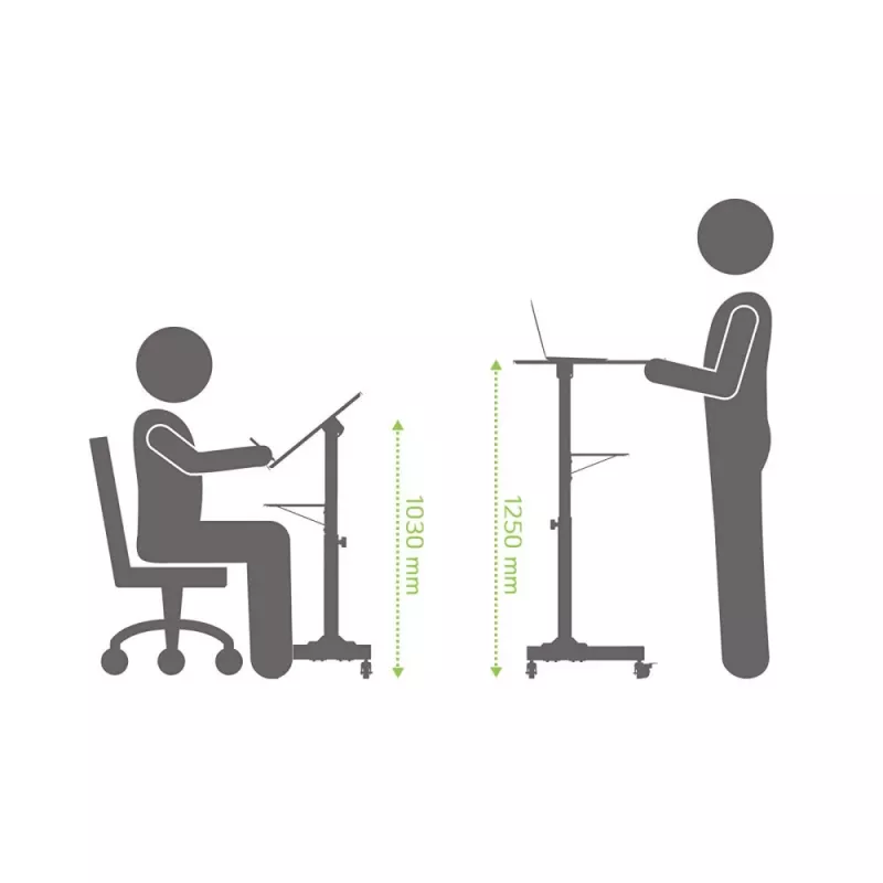 Techly ICA-TB TPM-1BK klēpjdatora statīvs Melns