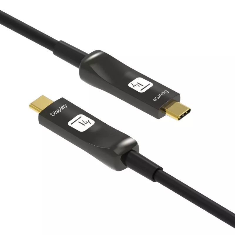 Techly ICOC-U3C-HY-010 USB kabelis 10 m USB C Melns