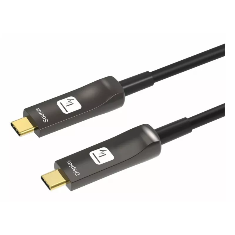 Techly ICOC-U3C-HY-020 USB kabelis 20 m USB C Melns
