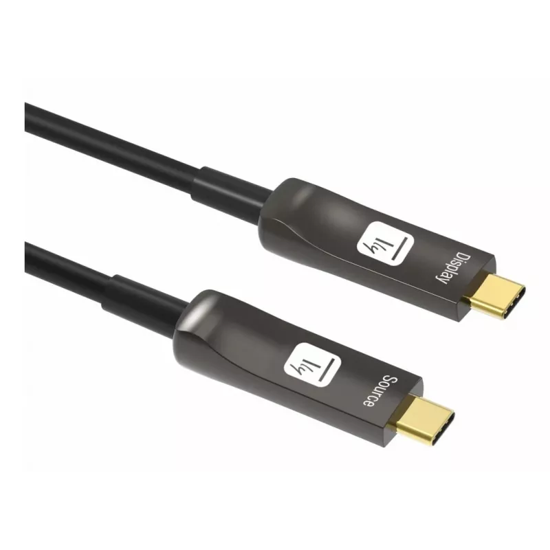 Techly ICOC-U3C-HY-020 USB kabelis 20 m USB C Melns