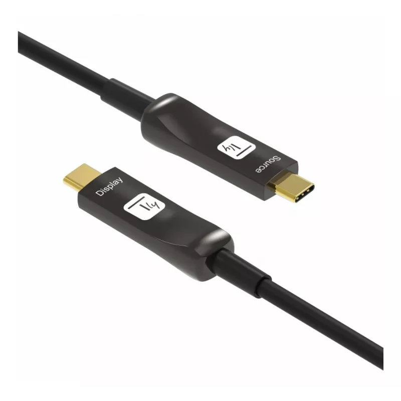 Techly ICOC-U3C-HY-020 USB kabelis 20 m USB C Melns