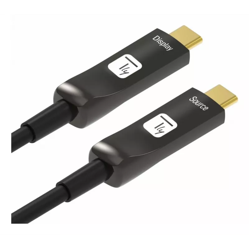 Techly ICOC-U3C-HY-020 USB kabelis 20 m USB C Melns