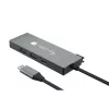 Techly IUSB32C-HUB4HPD klēpjdatora dokstacija/porta replikators ar vadu USB 3.2 Gen 2 (3.1 Gen 2) Type-C pelēks