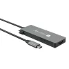 Techly IUSB32C-HUB4HPD klēpjdatora dokstacija/porta replikators ar vadu USB 3.2 Gen 2 (3.1 Gen 2) Type-C pelēks