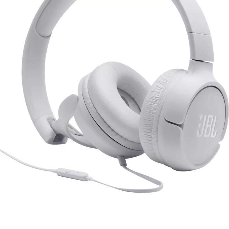 JBL Tune 500 balta, Vadu, 20 - 20000 Hz, Mūzika, 148 g, Austiņas, Balta