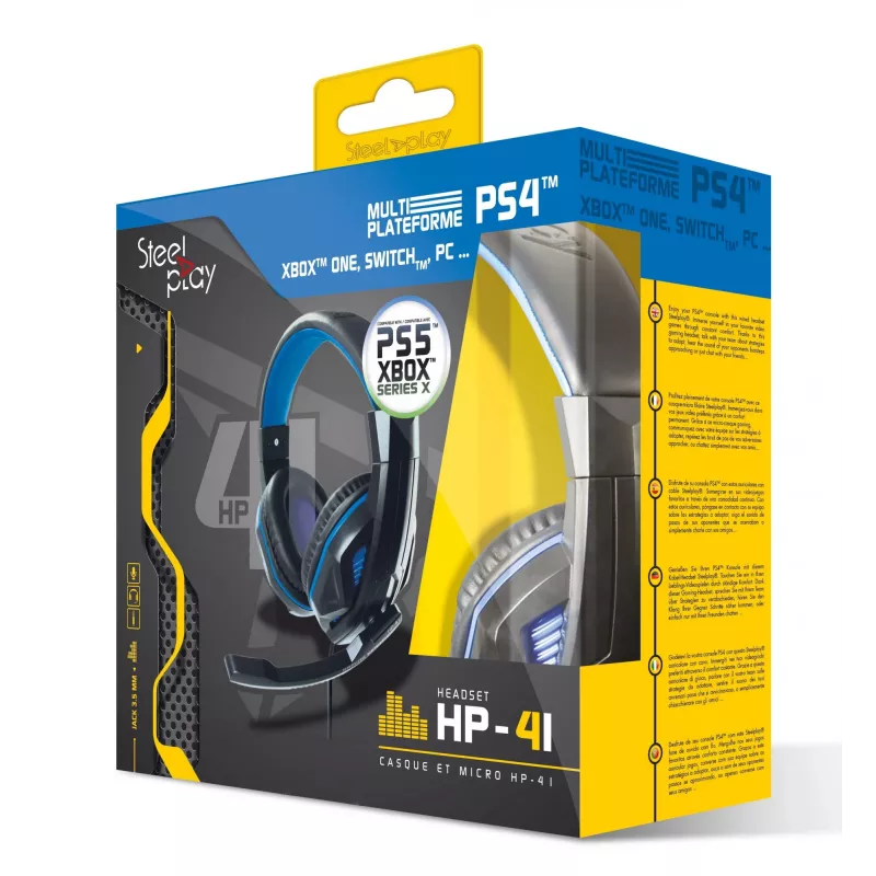 Steelplay HP41 Headset Wired Head-band Gaming Melns, Blue