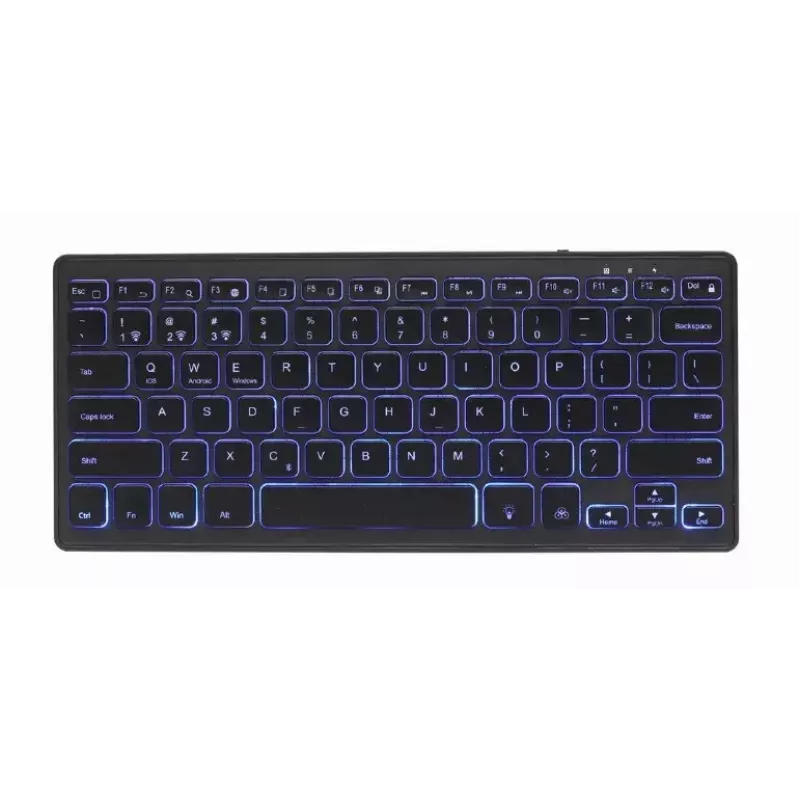 Tastatūra Gembird KB-BTRGB-01-DE Universāla Bluetooth QWERTZ Vācu Melna