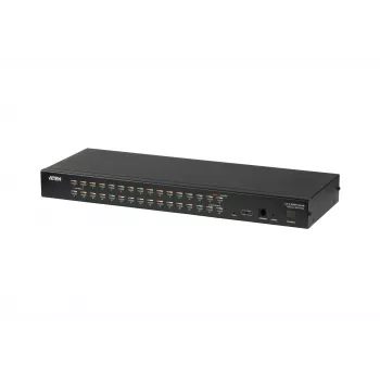 ATEN 32 portu Cat 5e/6 KVM slēdzis, 1920 x 1200 pikseļi, Ethernet LAN, Full HD, uzstādīšana statnē, 4,8 W, 1U