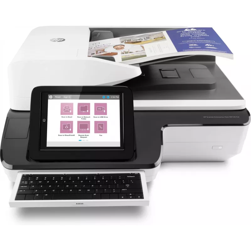 HP Scanjet Enterprise Flow N9120 fn2 plakanvirsmas un ADF skeneris 600 x 600 DPI A3 melns, balts