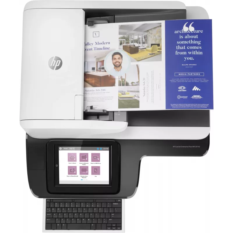 HP Scanjet Enterprise Flow N9120 fn2 plakanvirsmas un ADF skeneris 600 x 600 DPI A3 melns, balts