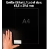 Pašlīmējošā etiķete Avery L6011-20 Noapaļots taisnstūris