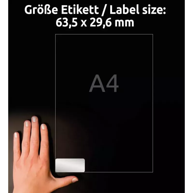 Pašlīmējošā etiķete Avery L6011-20 Noapaļots taisnstūris