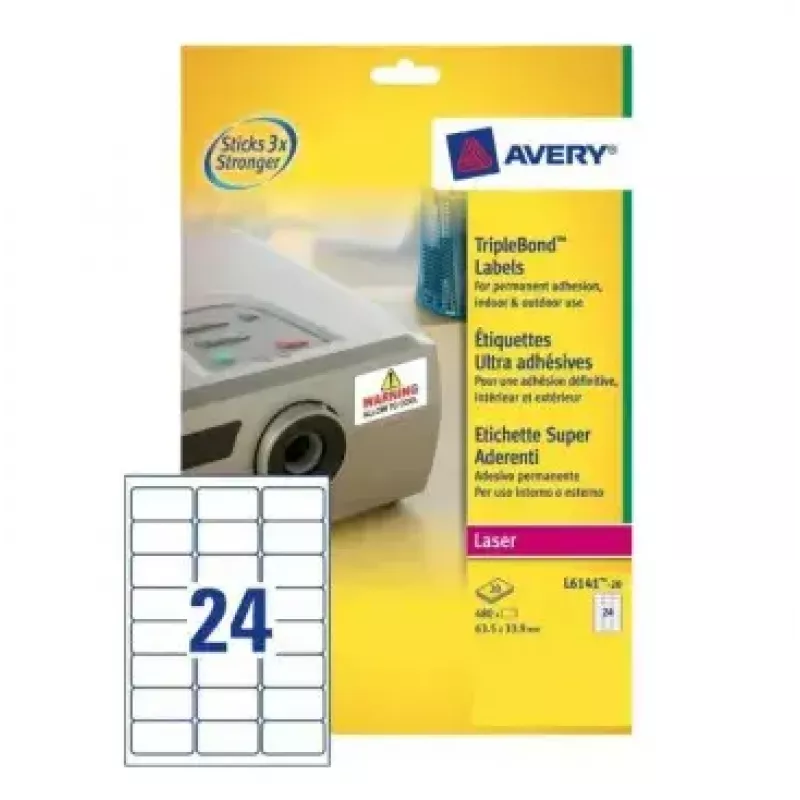 Pašlīmējoša printera etiķete Avery L6141-20
