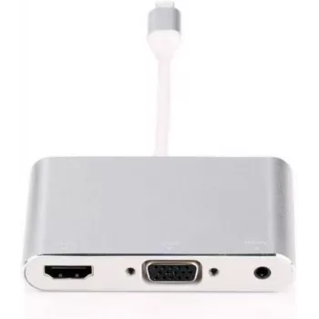Microconnect LIGHT-HUB4 interfeisa centrmezgls Lightning 480 Mbit/s Sudrabains