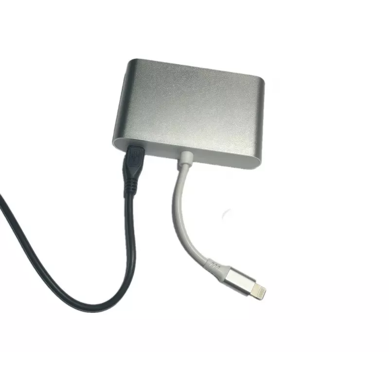 Microconnect LIGHT-HUB4 interfeisa centrmezgls Lightning 480 Mbit/s Sudrabains