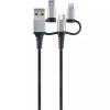 USB kabelis Schwaiger LKU 100 1,5 m USB 2.0 A Micro-USB B melns sudrabains