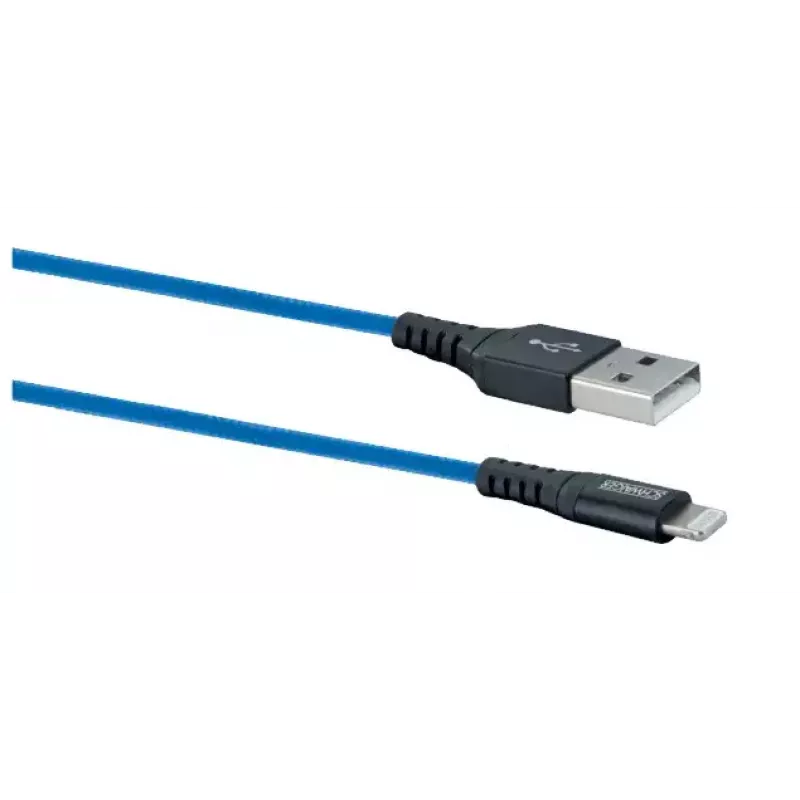 Mobilā tālruņa kabelis Schwaiger LPRO440 501 USB A Lightning 1.2 m Zils