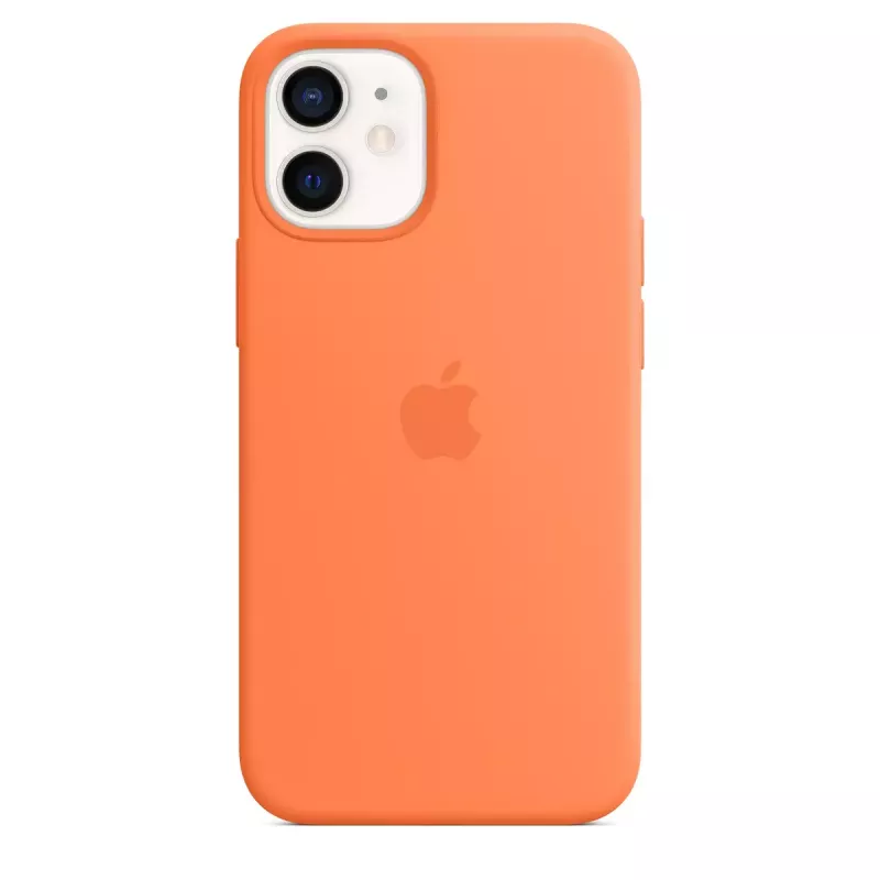 Vāciņš Apple iPhone 12 mini Silikona futrālis ar MagSafe Kumquat