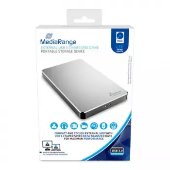 MediaRange MR997 ārējais cietais disks 2,5 inch 2TB Sudraba
