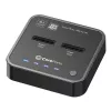 CoreParts MS-CLONER-SATA atmiņas diska dokstacija USB 3.2 Gen 2 (3.1 Gen 2) C tipa melna