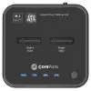CoreParts MS-CLONER-SATA atmiņas diska dokstacija USB 3.2 Gen 2 (3.1 Gen 2) C tipa melna