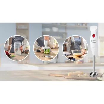 Bosch MSM24500 blenderis Iegremdējamais blenderis 400 W Sarkans, Balts
