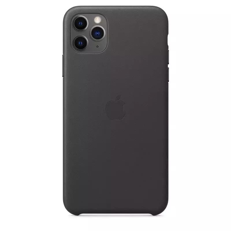Apple iPhone 11 Pro Max ādas maciņš melnā krāsā