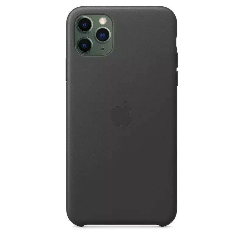 Apple iPhone 11 Pro Max ādas maciņš melnā krāsā