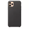 Apple iPhone 11 Pro Max ādas maciņš melnā krāsā