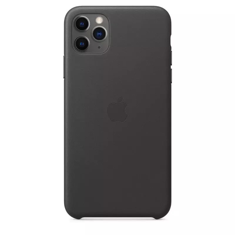 Apple iPhone 11 Pro Max ādas maciņš melnā krāsā